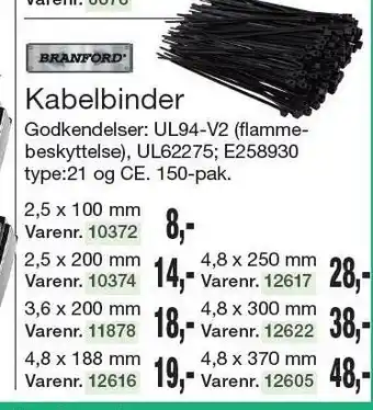 Harald Nyborg Kabelbinder tilbud