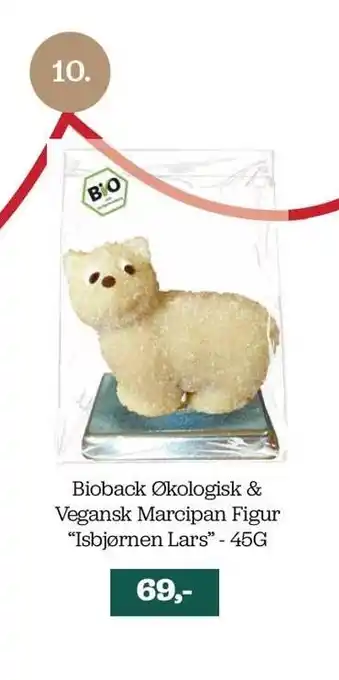 Bioback økologisk & vegansk marcipan figur ''isbjørnen lars'' - 45g
