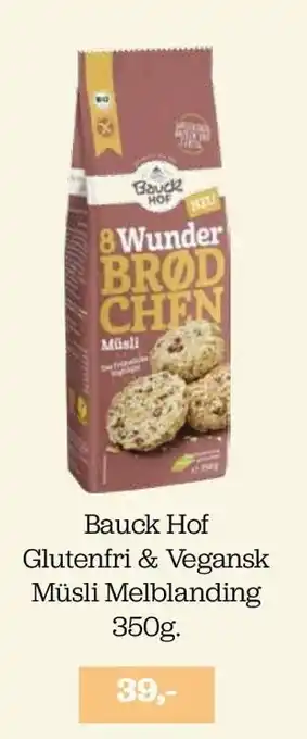 Bauck hof glutenfri & vegansk müsli melblanding