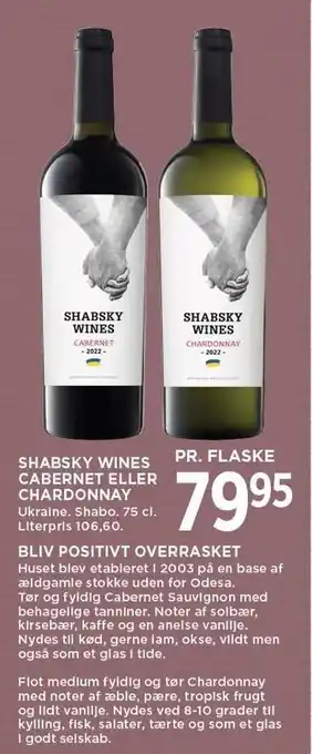 Shabsky wines cabernet eller chardonnay