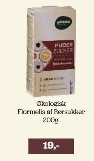 Økologisk flormelis af rørsukker 200g