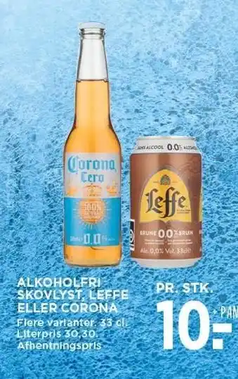 MENY Alkoholfri skovlyst, leffe eller corona tilbud