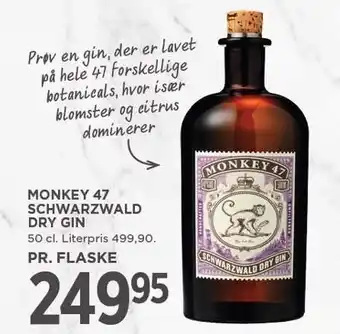 MENY Monkey 47 schwarzwald dry gin tilbud