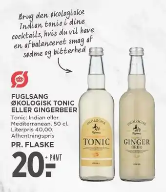 MENY Fuglsang økologisk tonic eller gingerbeer tilbud