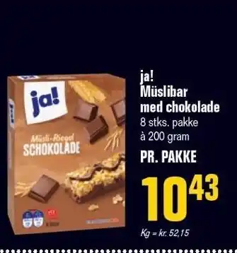 Poetzsch Padborg Ja! müslibar med chokolade tilbud