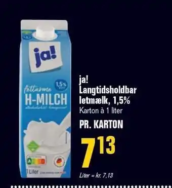 Poetzsch Padborg Ja! langtidsholdbar letmælk, 1,5% tilbud