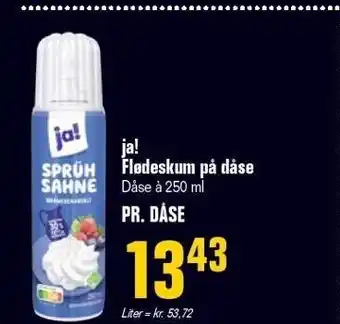 Poetzsch Padborg Ja! flødeskum på dåse tilbud