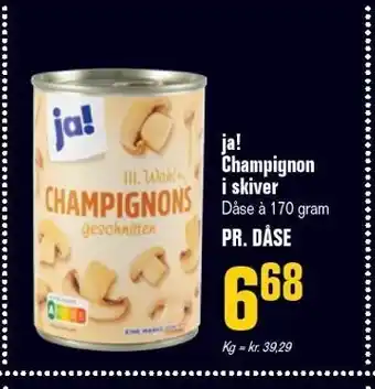 Poetzsch Padborg Ja! champignon i skiver tilbud