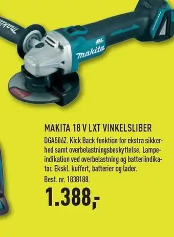 Johannes Fog Makita 18 v lxt vinkelsliber tilbud