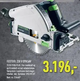 Johannes Fog Festool 230 v dyksav tilbud