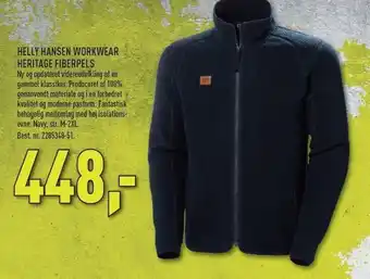 Johannes Fog Helly hansen workwear heritage fiberpels tilbud