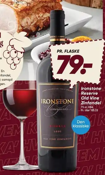Bilka Ironstone reserve old vine zinfandel tilbud