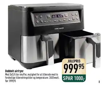 Imerco Dobbelt airfryer tilbud