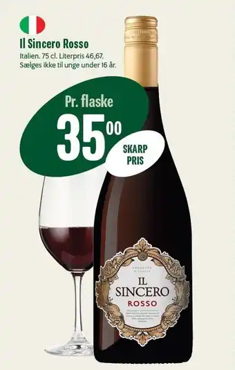 Min Købmand Il sincero rosso tilbud