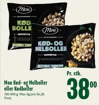 Min Købmand Mou kød- og melboller eller kødboller tilbud