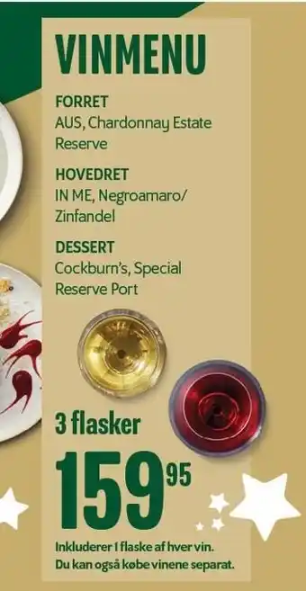 Min Købmand Vinmenu 3 flasker tilbud