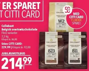 Citti Callebaut bølgisk overtrækschokolade tilbud