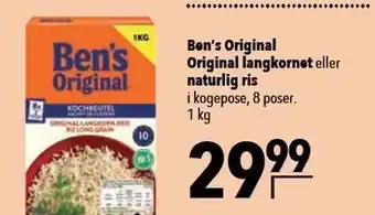 Ben's original langkornet eller naturlig ris