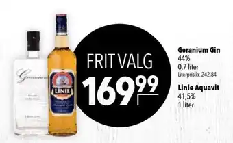 Geranium gin eller linie aquavit