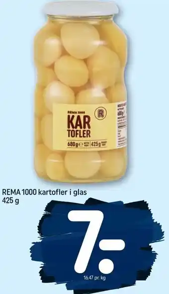 REMA 1000 Rema 1000 kartofler i glas tilbud