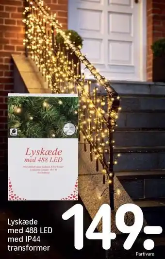 REMA 1000 Lyskæde med 488 led med ip44 transformer tilbud
