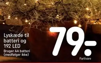 REMA 1000 Lyskæde til batteri og 192 led tilbud