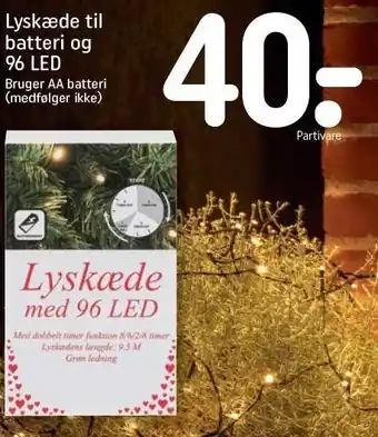 REMA 1000 Lyskæde til batteri og 96 led tilbud