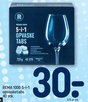 REMA 1000 Rema 1000 5-i-1 opvasketabs tilbud