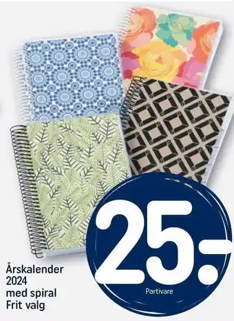 Årskalender 2024 med spiral