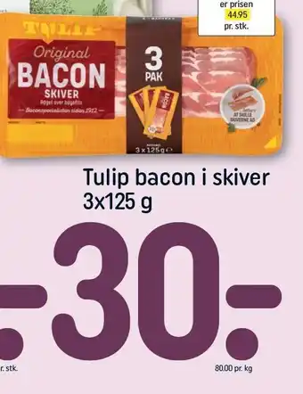 REMA 1000 Tulip bacon i skiver tilbud