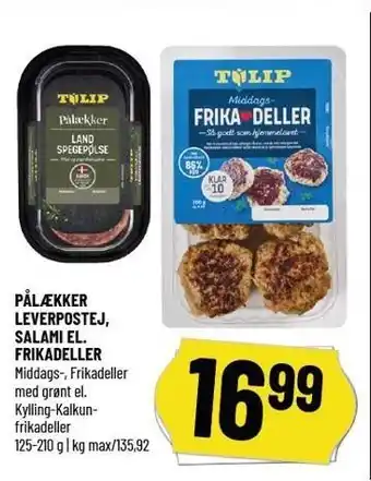 Løvbjerg Pålækker leverpostej, salami el. frikadeller tilbud