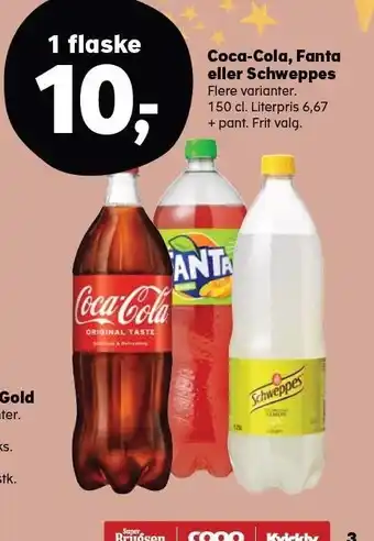 SuperBrugsen Coca-cola, fanta eller schweppes tilbud