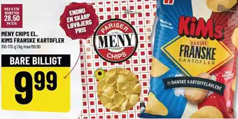 Løvbjerg Meny chips el. kims franske kartofler tilbud