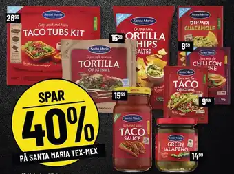 Spar 40% på santa maria tex-mex