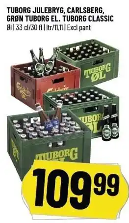 Løvbjerg Tuborg julebryg, carlsberg,grøn tuborg el. tuborg classic tilbud