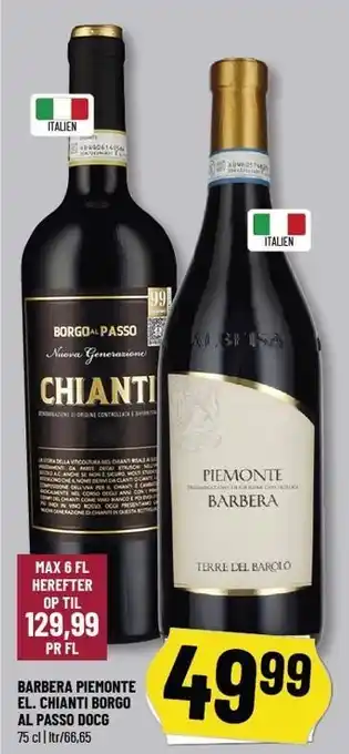 Løvbjerg Barbera piemonte el. chianti borgo al passo docg tilbud