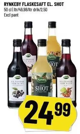 Løvbjerg Rynkeby flaskesaft el. shot tilbud