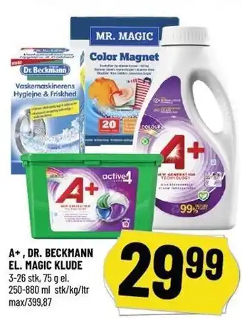 Løvbjerg A+, dr. beckmann el. magic klude tilbud