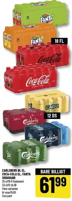 Løvbjerg Carlsberg øl el. coca-cola el. fanta sodavand tilbud