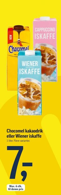 Føtex Chocomel kakaodrik eller Wiener iskaffe tilbud