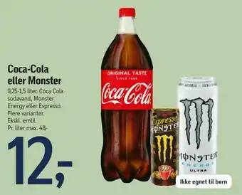 Føtex Coca-Cola eller Monster tilbud