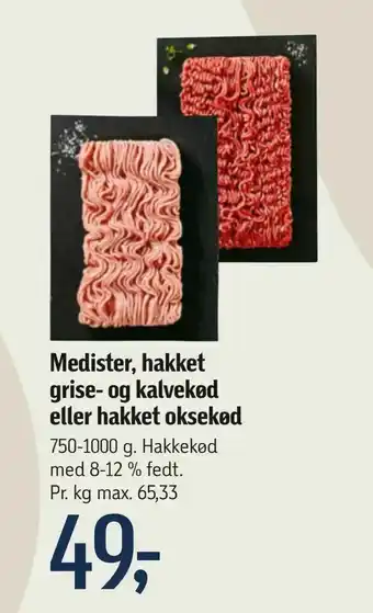 Føtex Medister, hakket grise- og kalvekød eller hakket oksekød tilbud