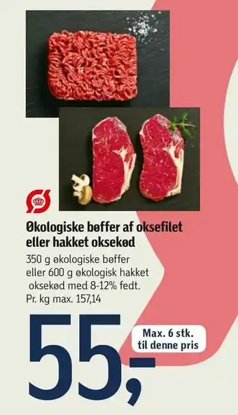 Føtex Økologiske bøffer af oksefilet eller hakket oksekød tilbud