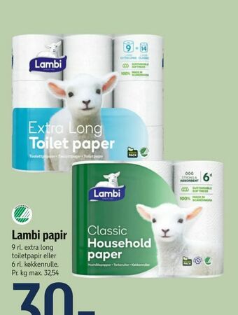 Føtex Lambi papir tilbud