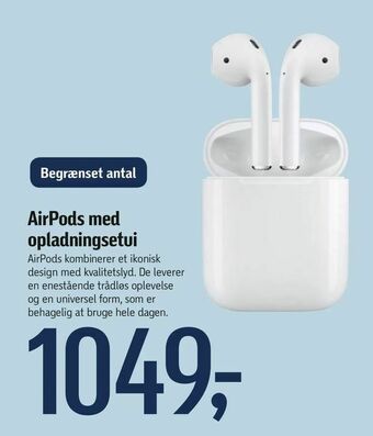 Føtex AirPods med opladningsetui tilbud