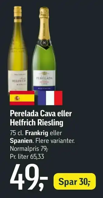 Føtex Perelada Cava eller Helfrich Riesling tilbud