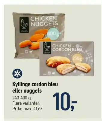 Føtex Kyllinge cordon bleu eller nuggets tilbud