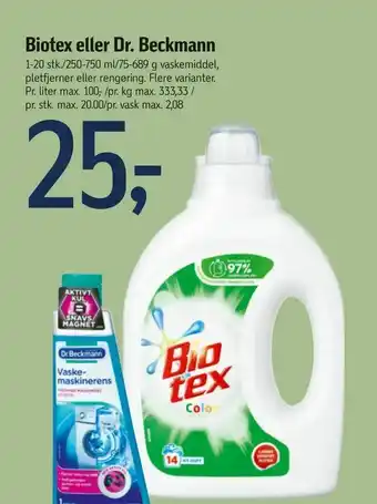 Føtex Biotex eller Dr. Beckmann tilbud
