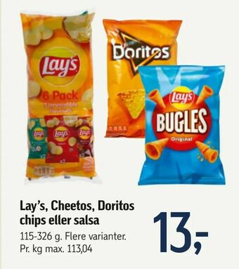 Føtex Lay's, Cheetos, Doritos chips eller salsa tilbud