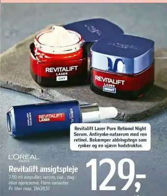 Føtex Revitalift ansigtspleje tilbud